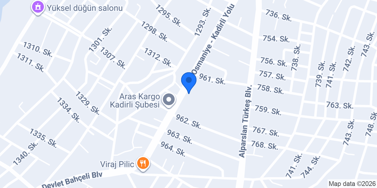 Çağ Mobilya Kadirli konumu