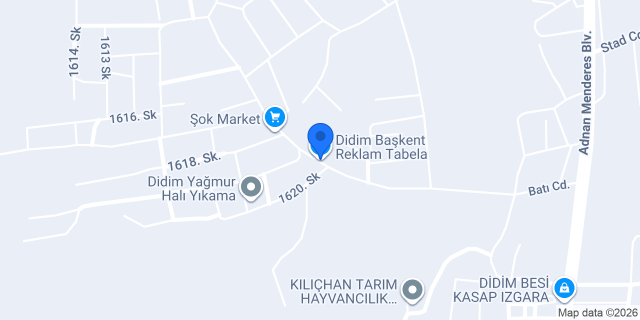 Didim Başkent Reklam Tabela konumu