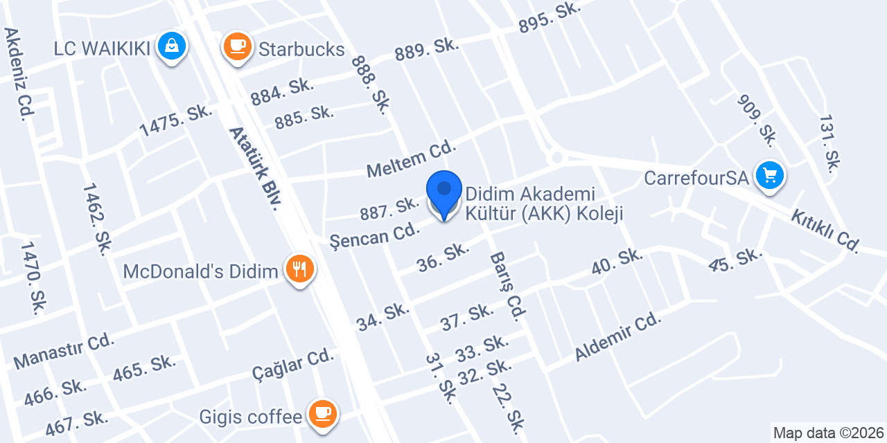 Didim Akademi Kültür (AKK) Koleji konumu