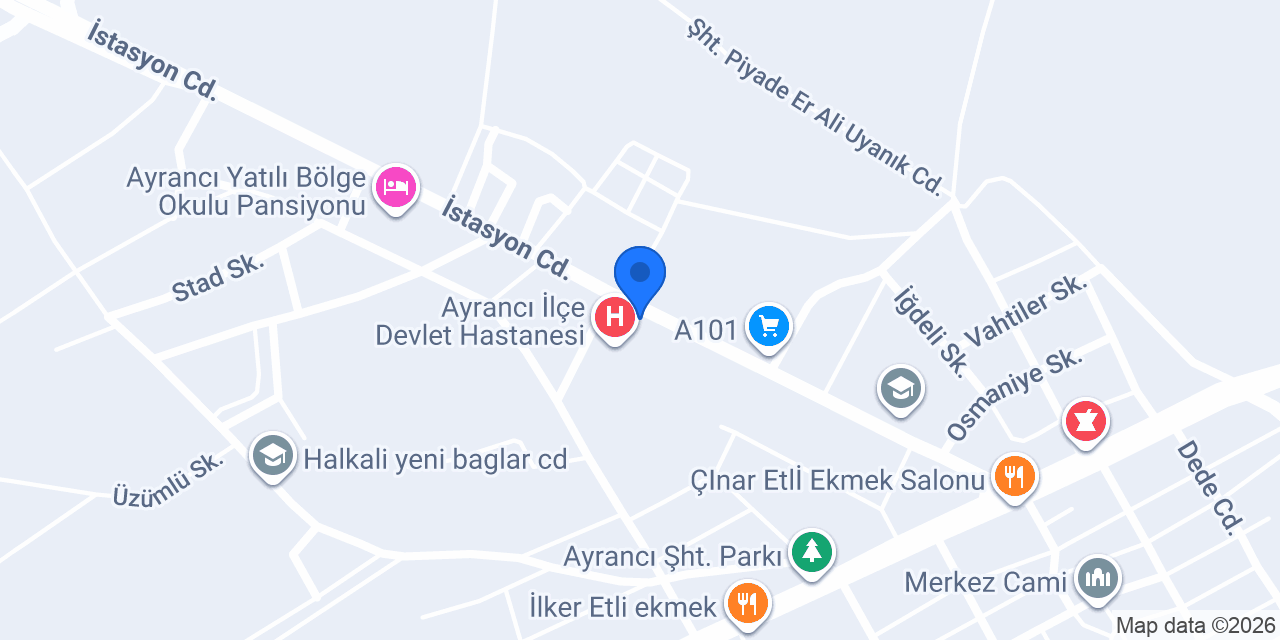 Ayrancı Aile Sağlık Mer. konumu