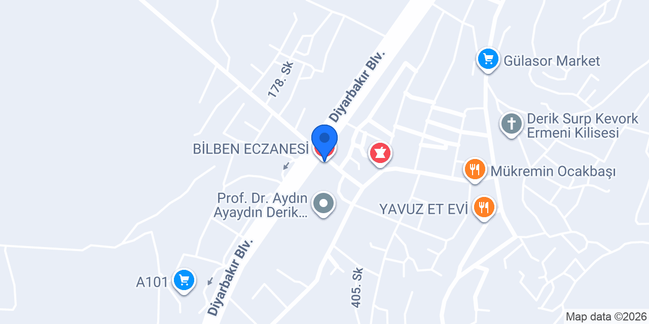 BİLBEN ECZANESİ konumu