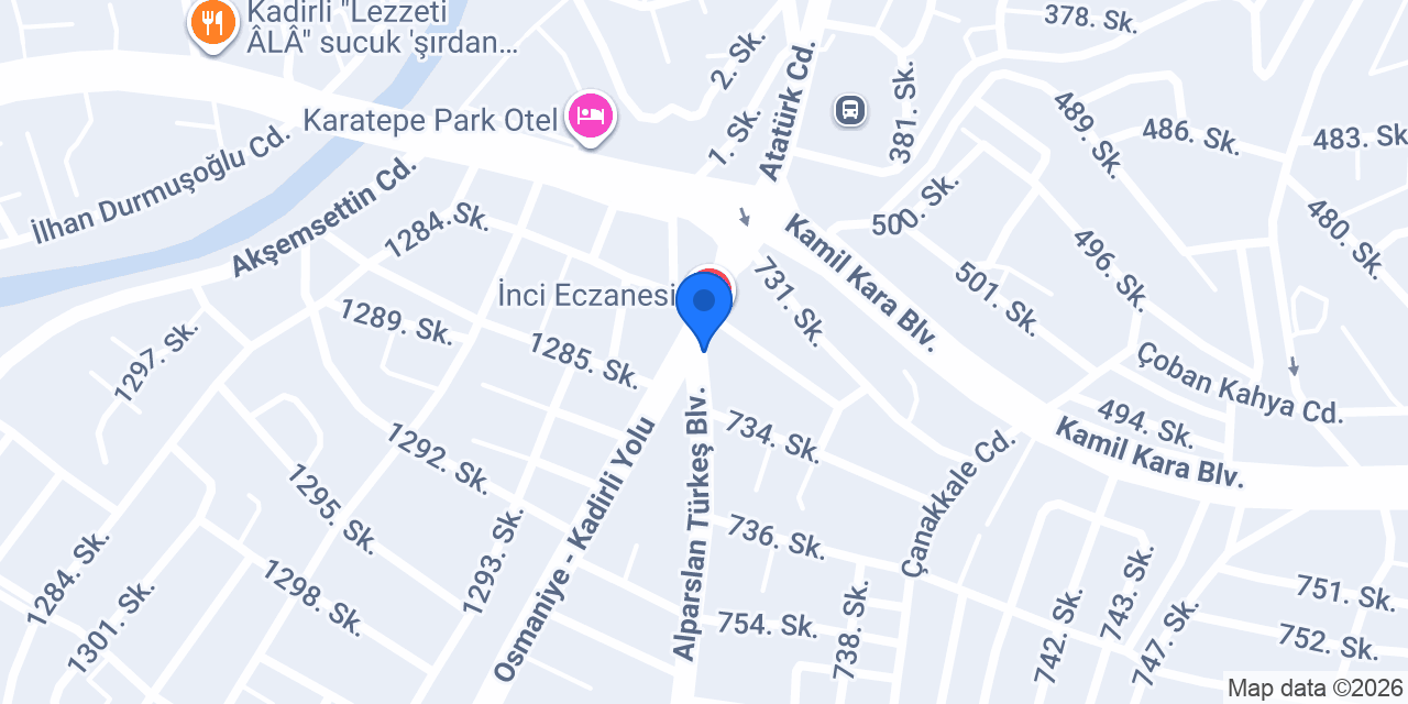 Yetişir Eczanesi konumu