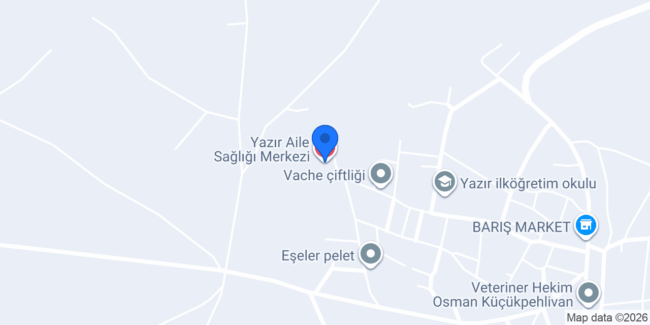 Yazır Aile Sağlığı Merkezi konumu