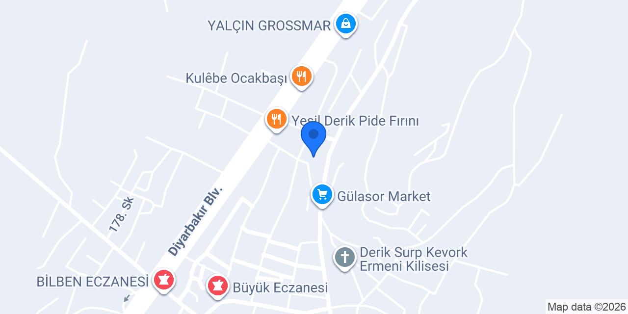 Urfa Yörem Baklavaları Derik konumu