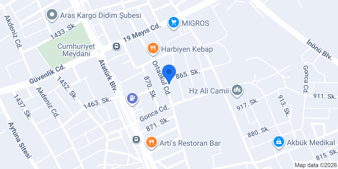Hatay Döner Didim konumu