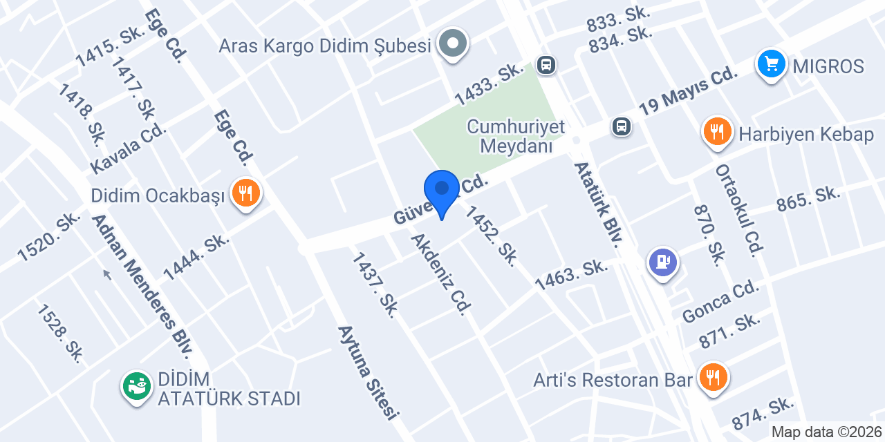 Didim Adliye Sarayı konumu