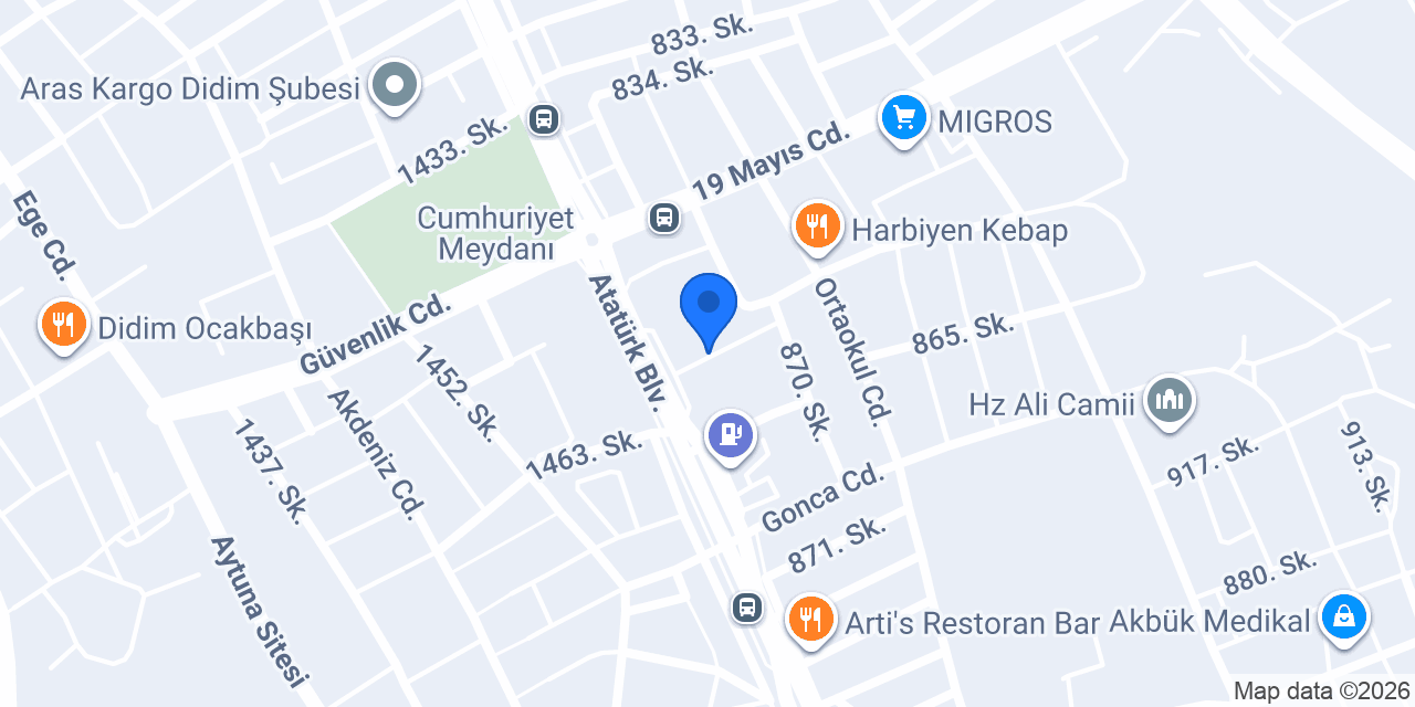 Parlar Dental Didim konumu