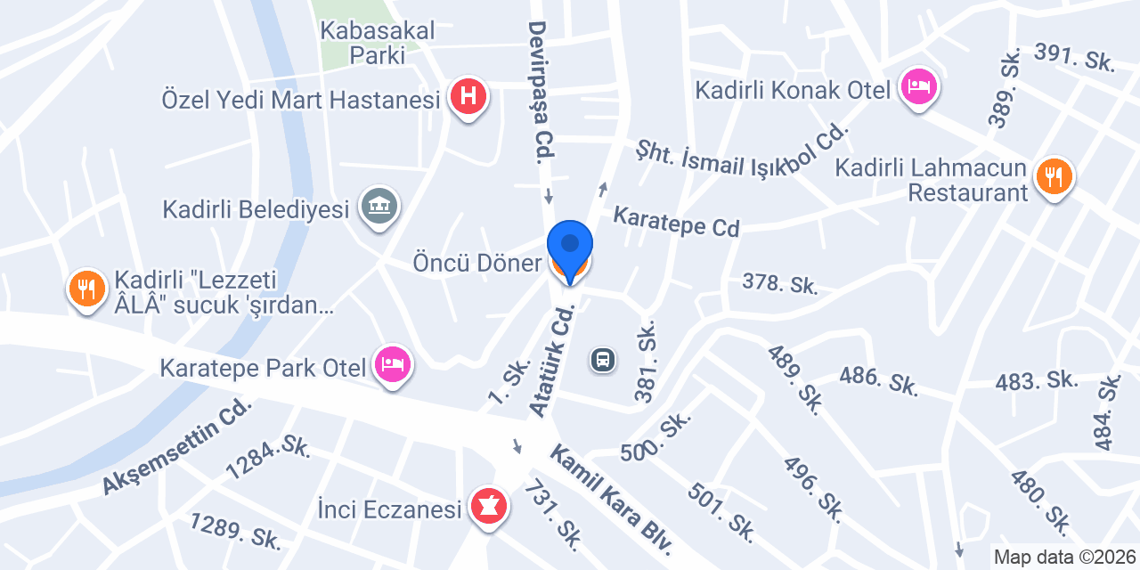 Öncü Döner konumu