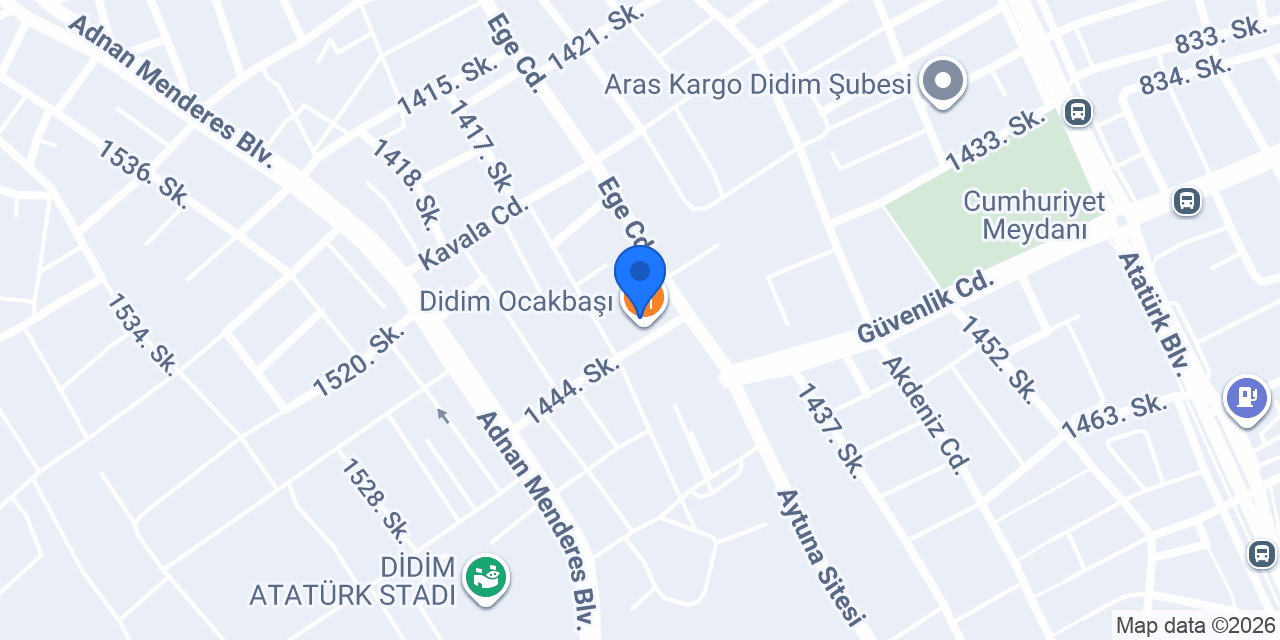 Didim Ocakbaşı konumu
