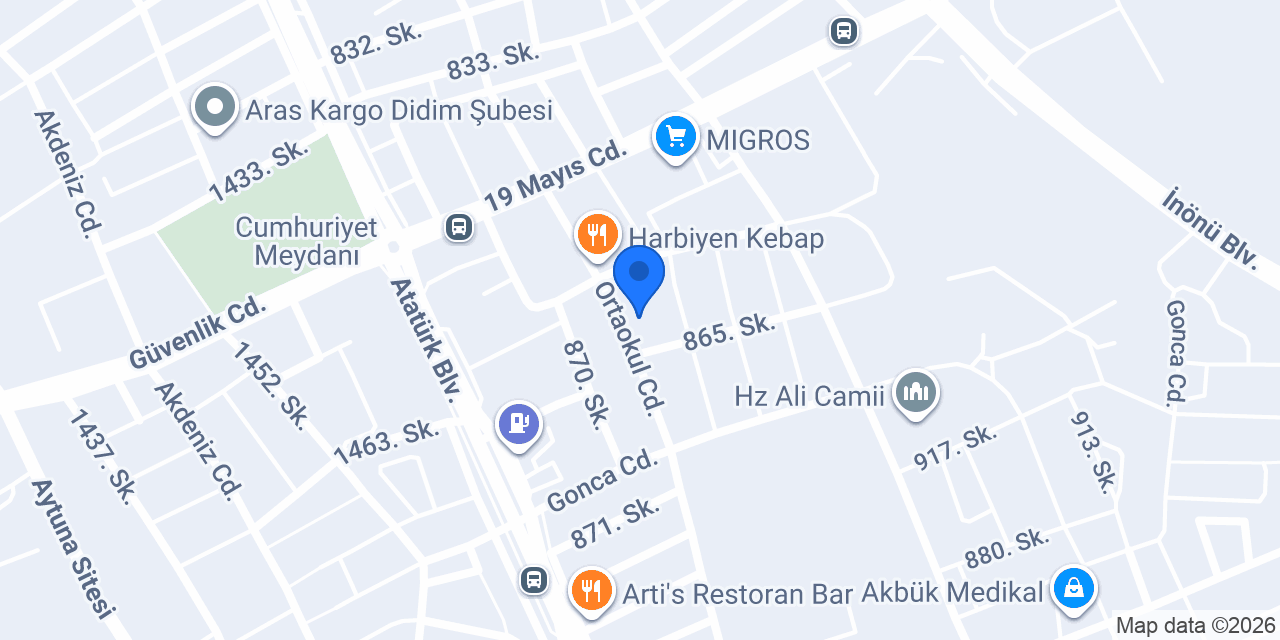 Kral Döner Didim konumu