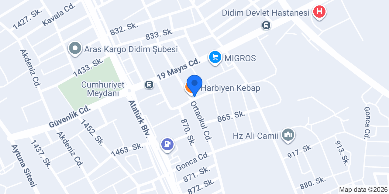 HSN KEBAP DİDİM konumu