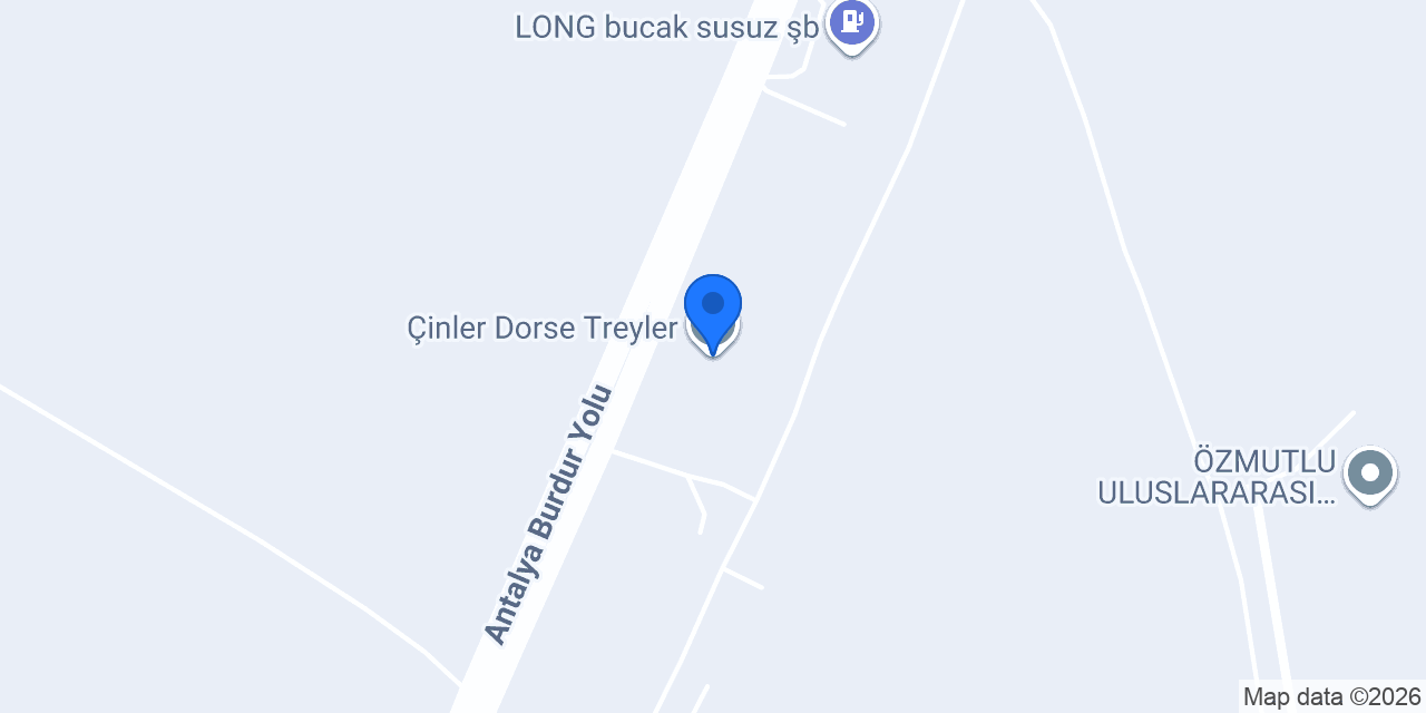 Çinler Dorse Treyler konumu