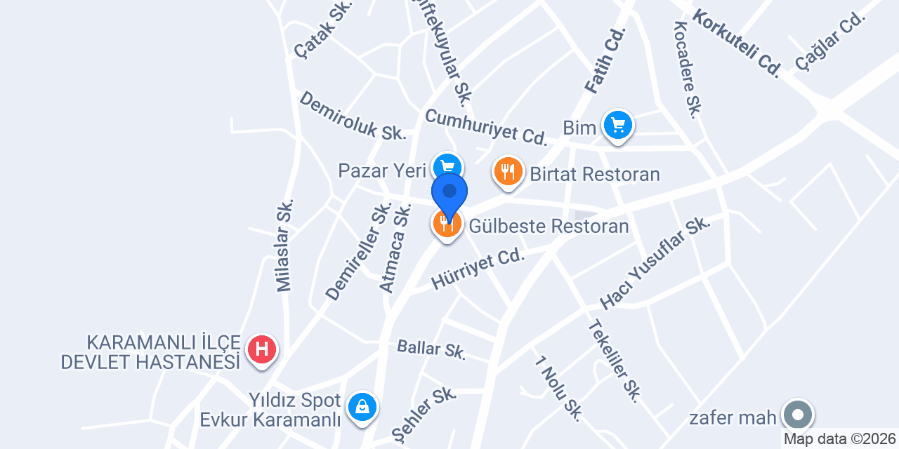 Özeren Pide Kebap konumu