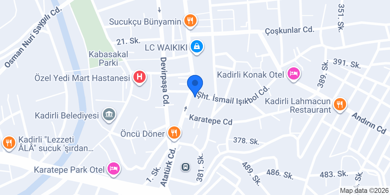 TEB Kadirli Şubesi konumu