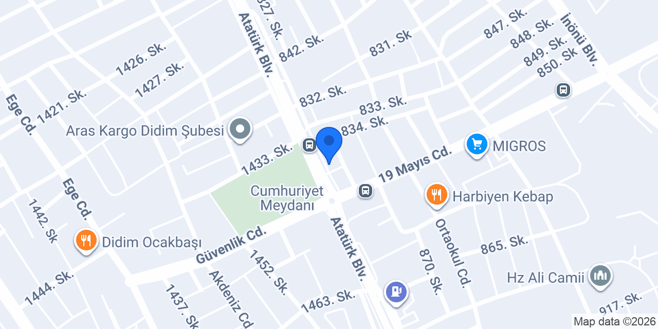 Didim Avukat Arb. BERK ÖZBAY (Solicitor) konumu