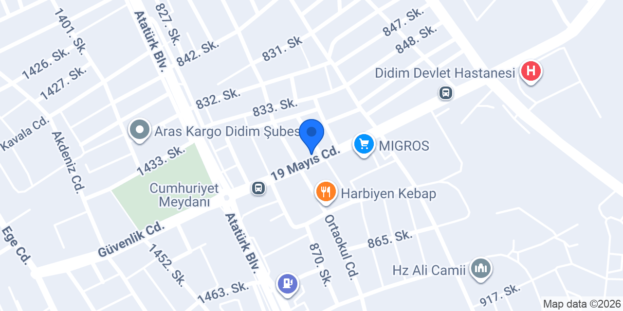 DİDİM Marshall YAPI MARKET konumu