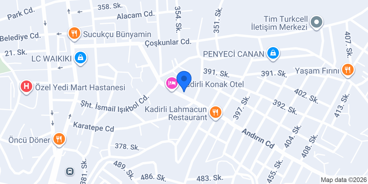 Kadirli Güloğlu Baklava konumu