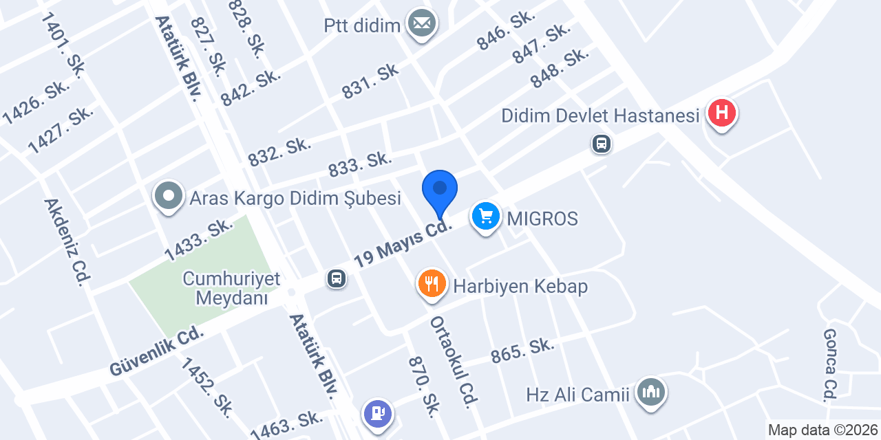 ÖZDEN ECZANESI konumu