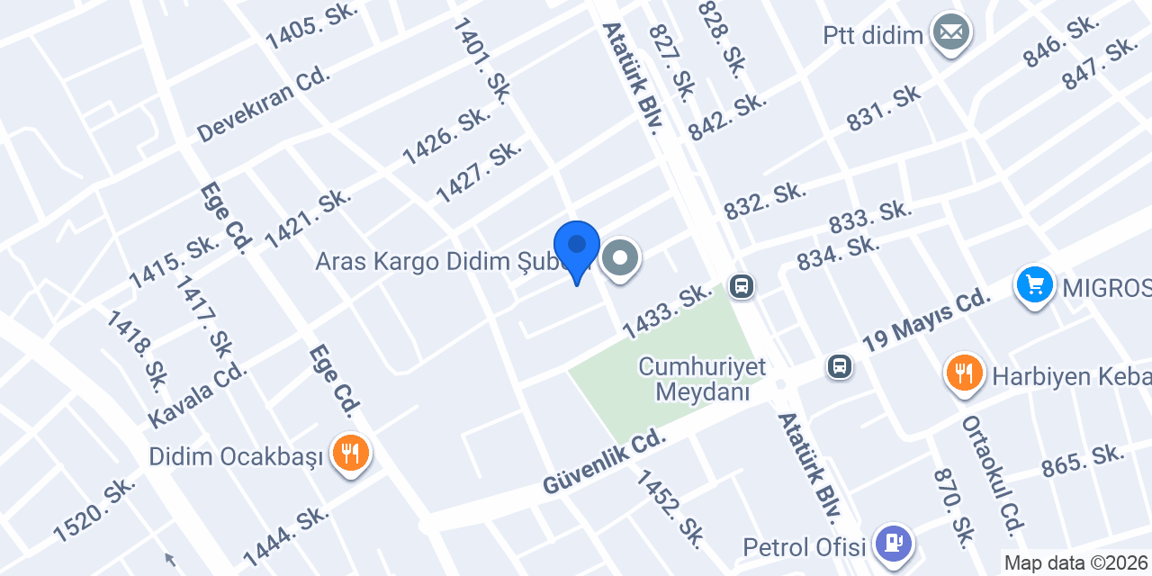 Didim İlçe Nüfus Müdürlüğü konumu