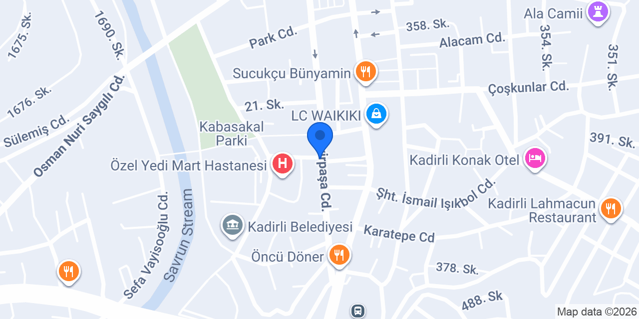kadirli optik 2 konumu
