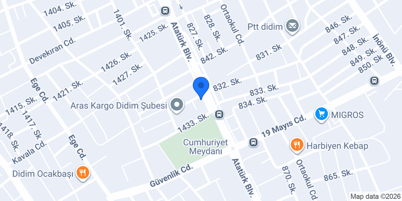 Yapı Kredi Bankası - Didim Şubesi konumu