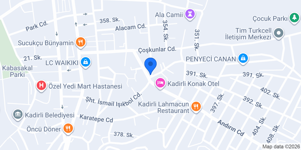 Hatunoğlu Aile Terzisi konumu