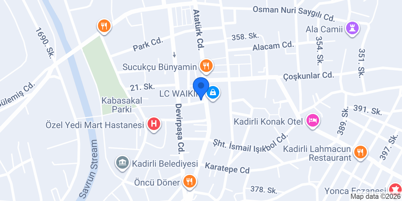 Kadirli Kasabı konumu