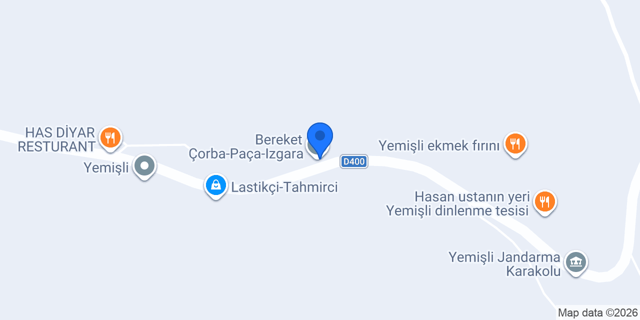 Bereket Market konumu