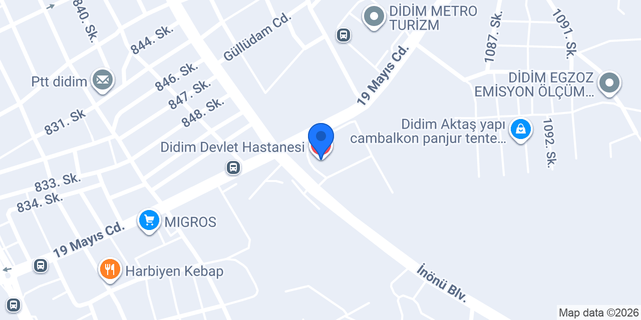 Didim Devlet Hastanesi konumu