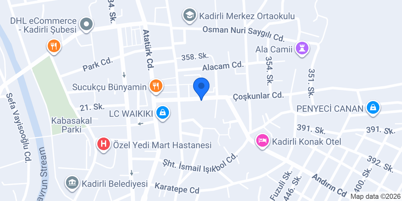 Psikolog Cansu Deniz Terapi Merkezi konumu