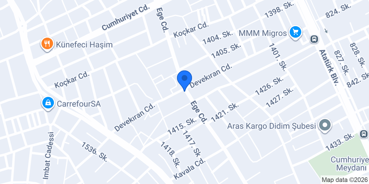 Didim Çınar Künefe & Cafe konumu