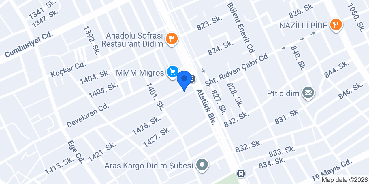 Turyap Didim Cadde Temsilciliği konumu