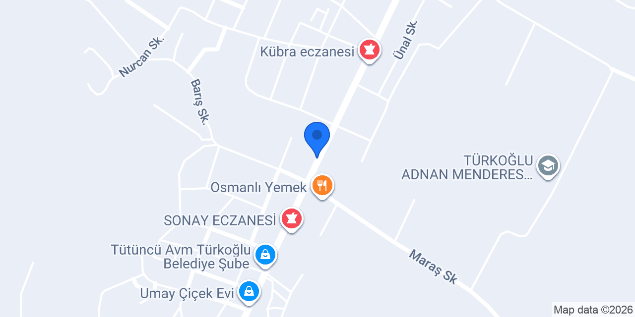 EFE SERAMİK TÜRKOGLU konumu
