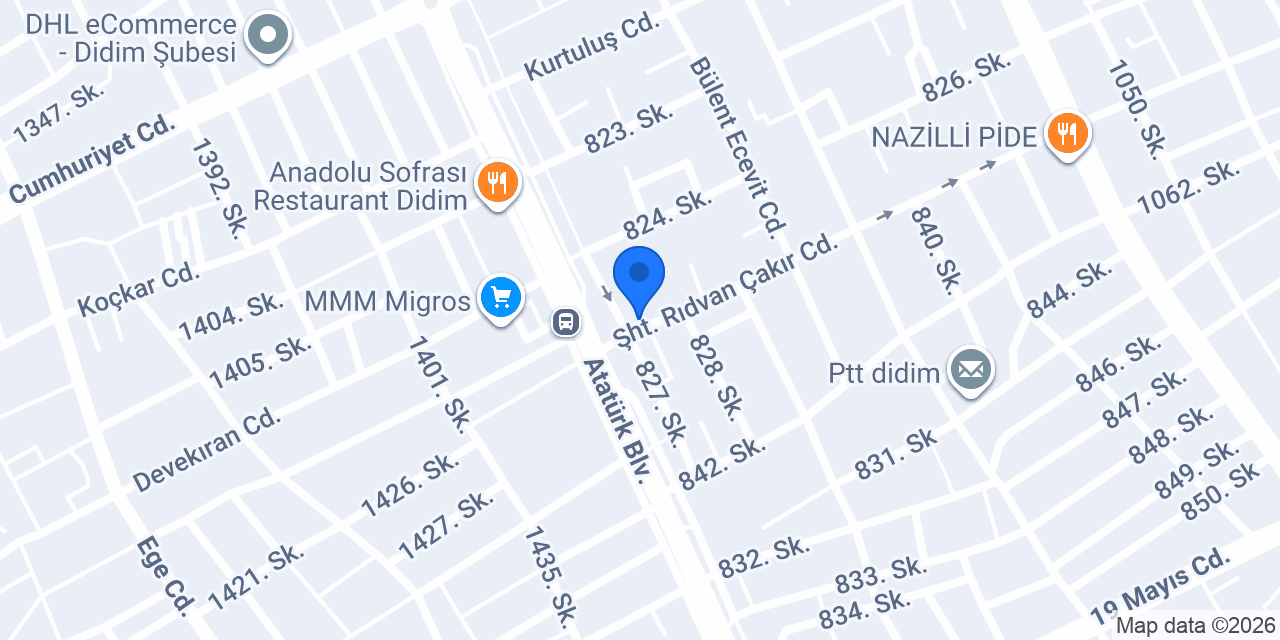 Ergül Mobilya konumu