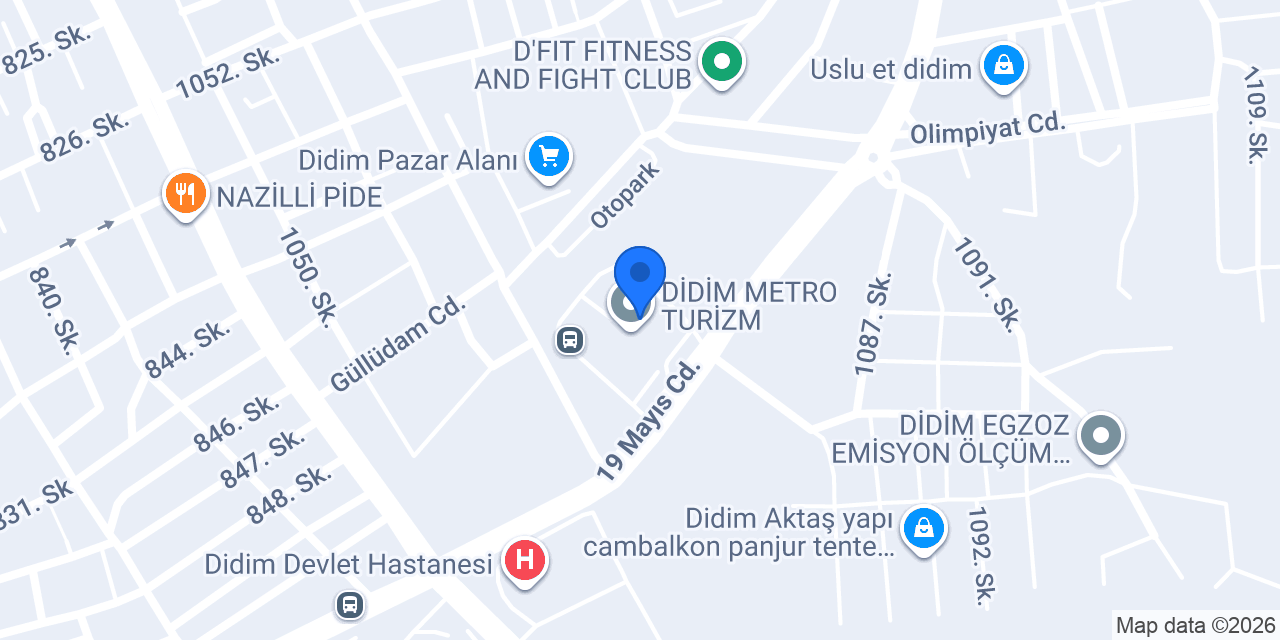 DİDİM METRO TURİZM konumu