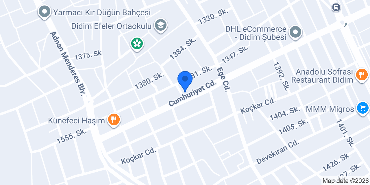 Didim Ege Güneş Kimya konumu