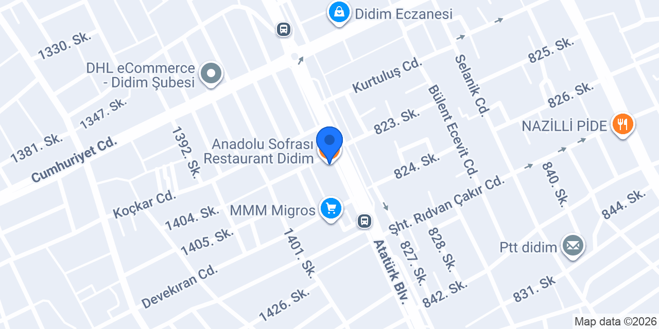 Anadolu Sofrası Restaurant Didim konumu