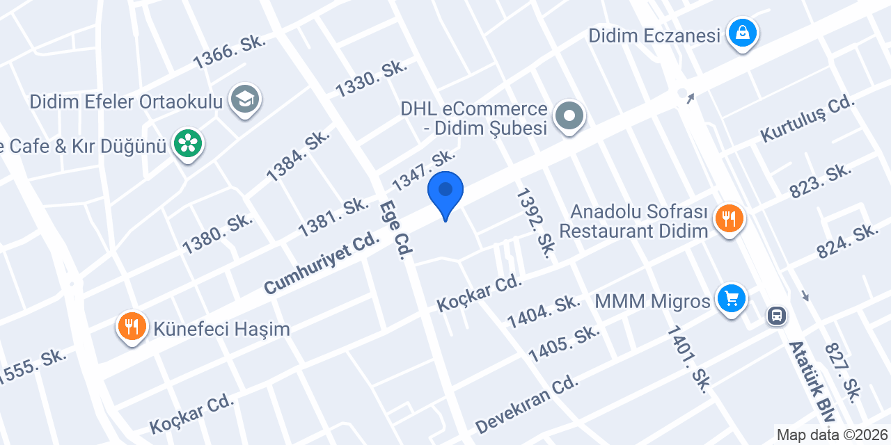 Dolphin Havuz Didim konumu