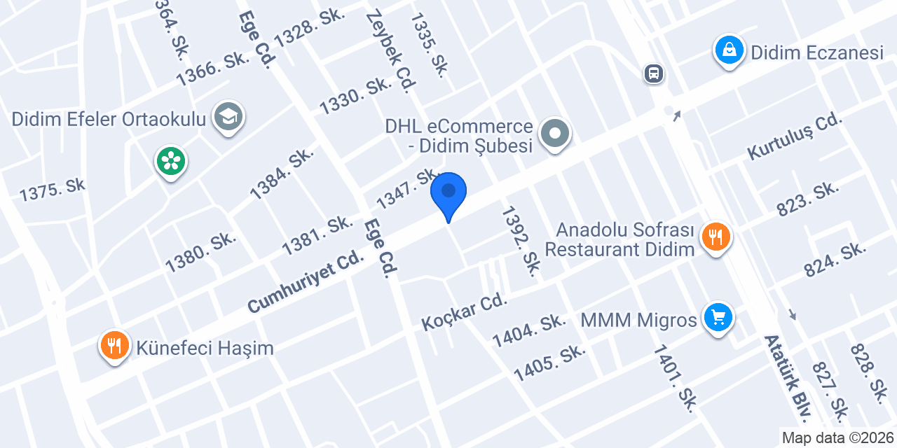 Didim bayan kuaförü ELEGANCE HAİR DESİGNER konumu