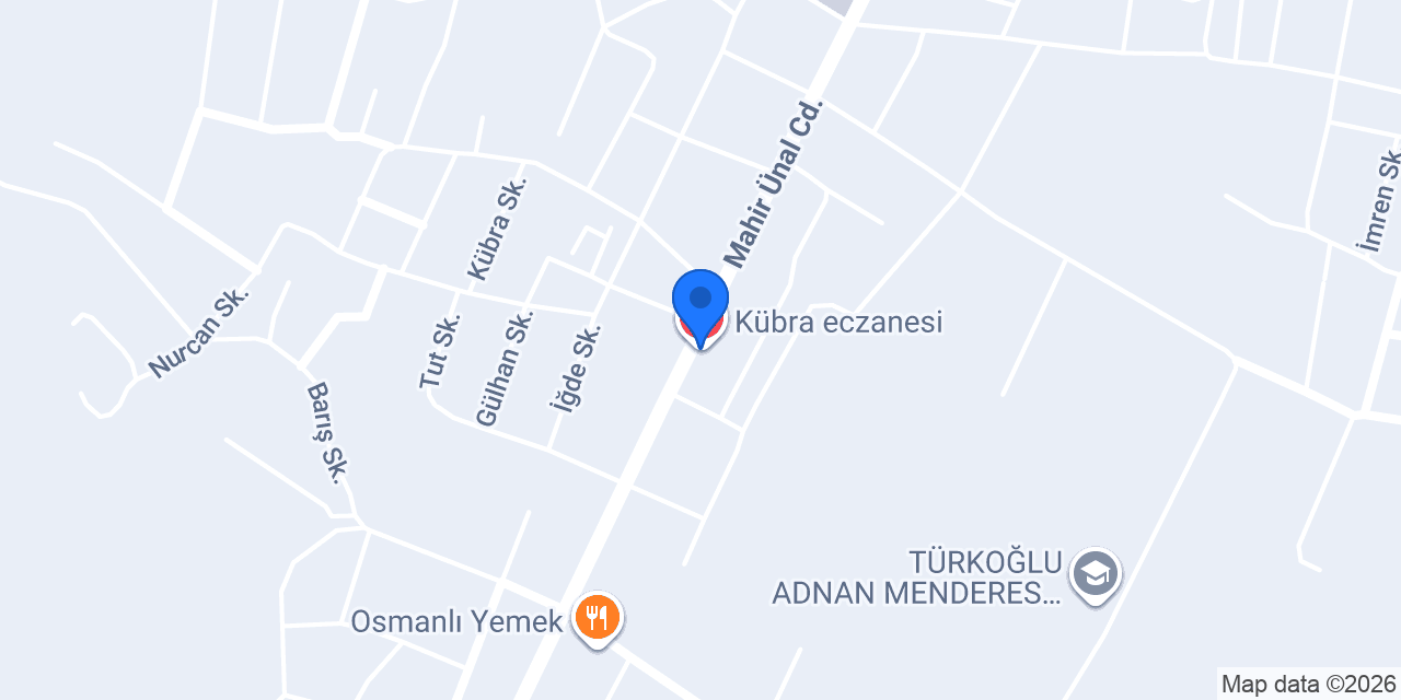 Kübra eczanesi konumu