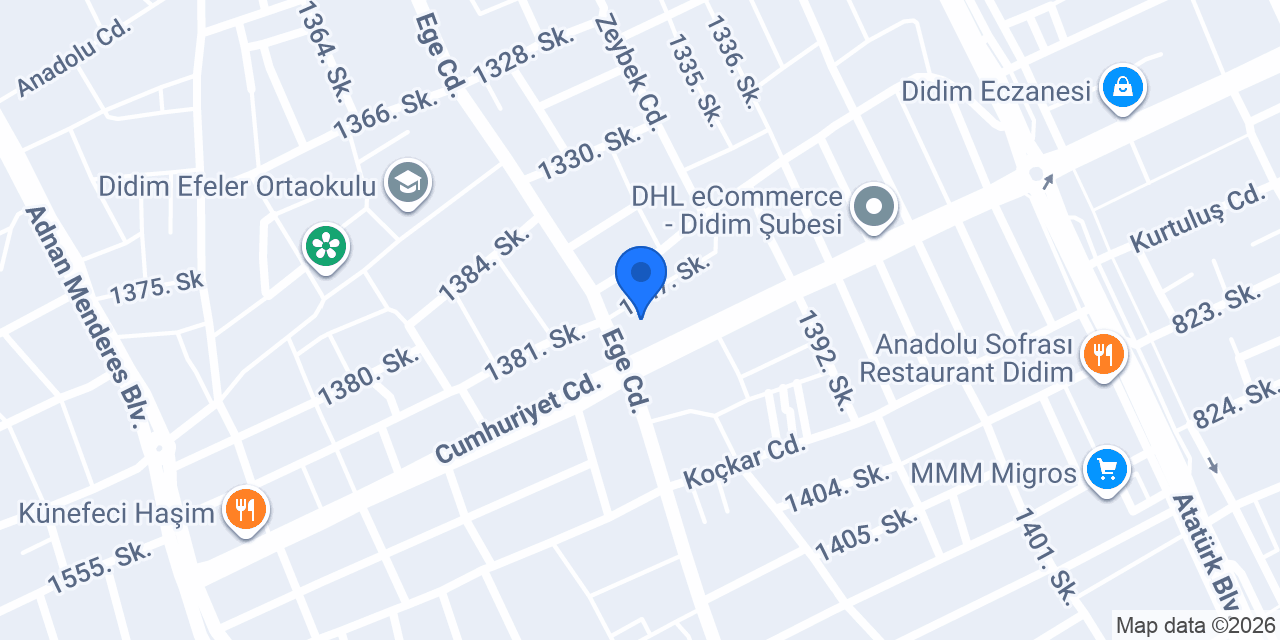 Çamlık Butik Otel Didim konumu