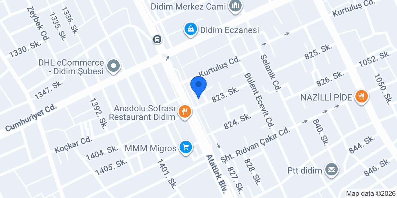 Türkiye İş Bankası Didim/Aydın Şubesi konumu