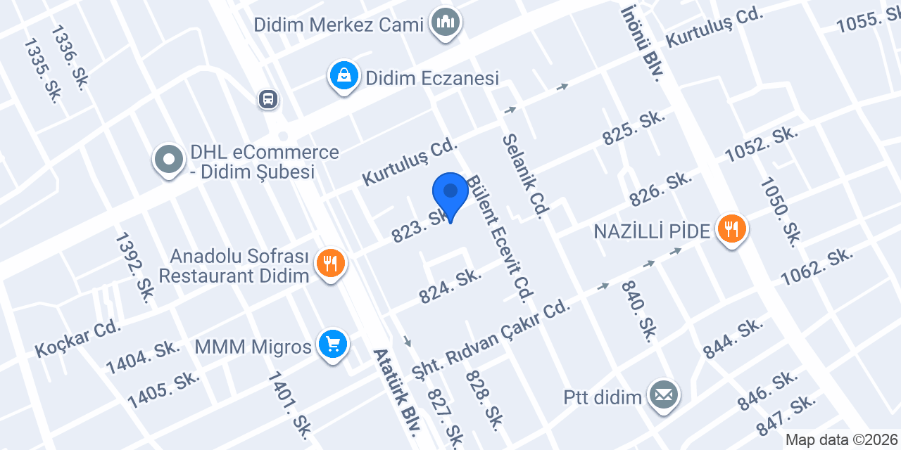 Didim Nergis Çiçekçilik konumu