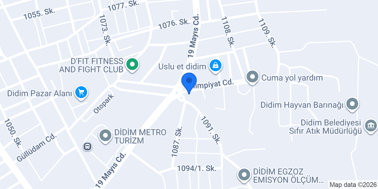 Didim tostçusu tost ve aperatif salonu konumu