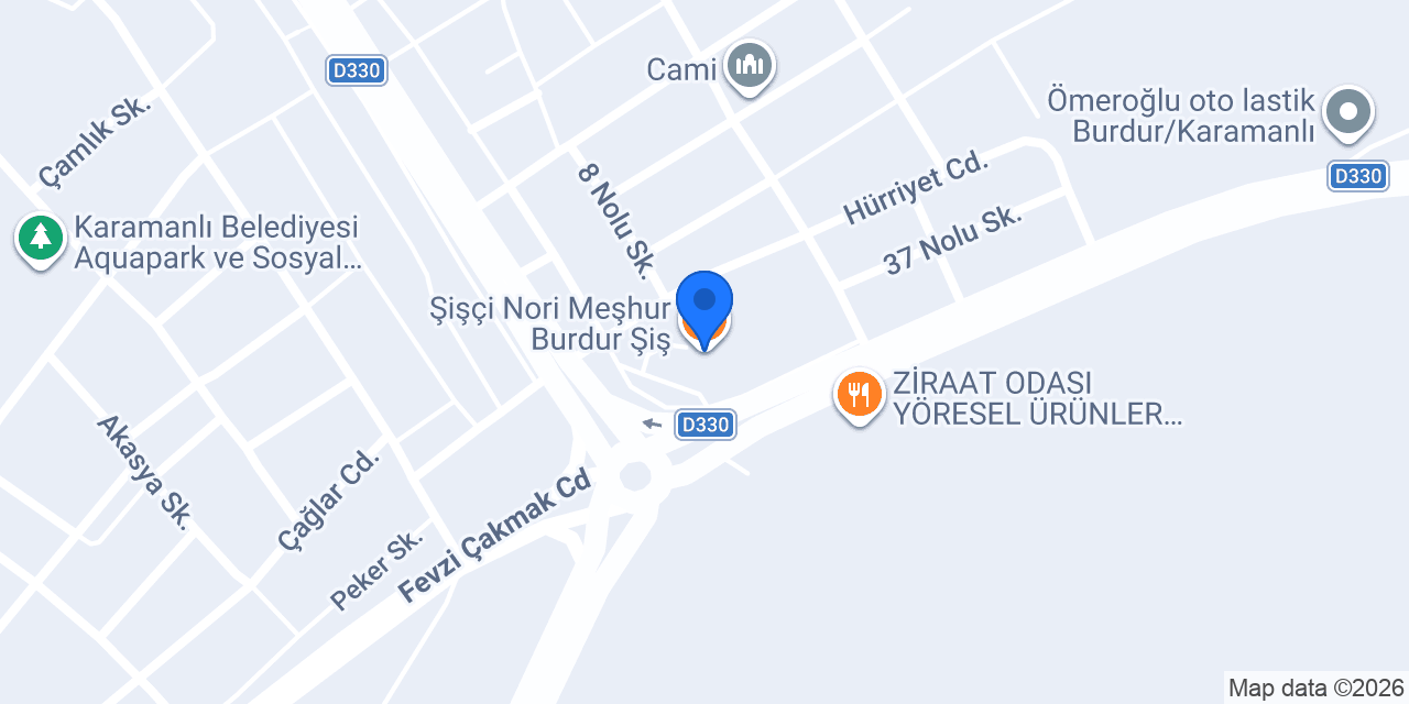 Şişçi Nori Meşhur Burdur Şiş konumu
