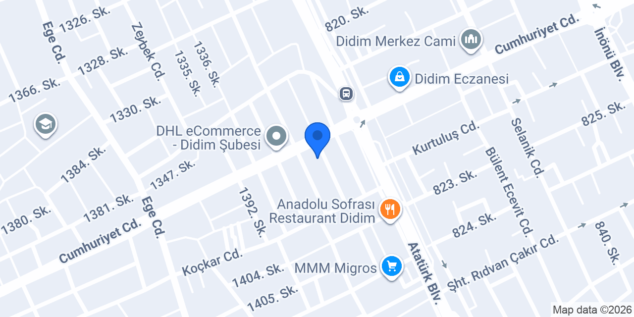 Didim Sürücü Kursu konumu