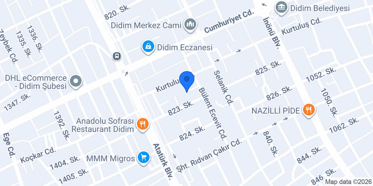 Tosthane Didim (Didimin Meşhur Tostçusu) konumu
