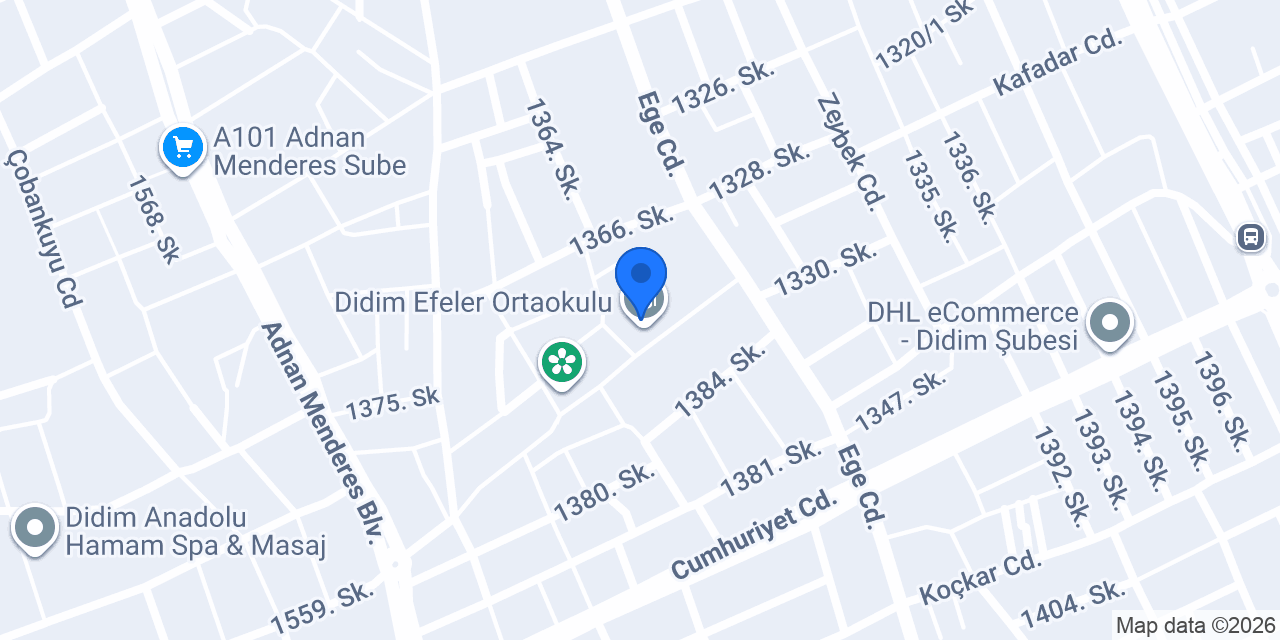 Didim Efeler Ortaokulu konumu