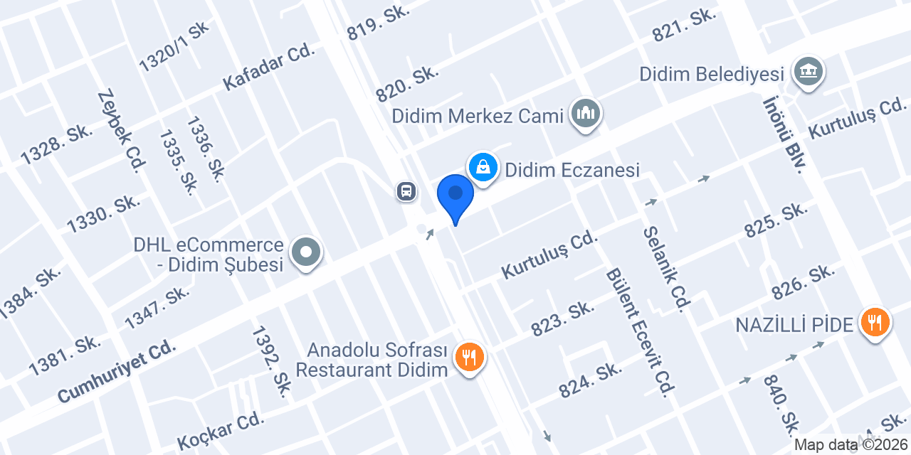 Özaydinlar kuyumculuk Didim konumu