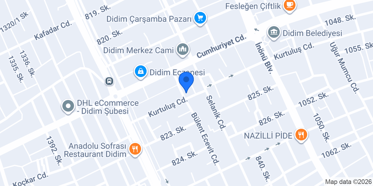 Vip Otel konumu